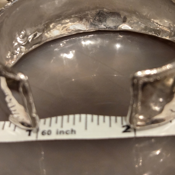 Hammered Sterling Silver Bracelet - Picture 7 of 10